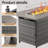 4 - Person Patio Furniture Chair Set With Fire Pit Table, 4 Swivel Glider Chairs With 6-Inch Cushions & Side Table-371767369-371767364