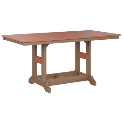 Table de salle à manger à hauteur de comptoir rectangulaire de 66 po Berlin Gardens Garden Classic