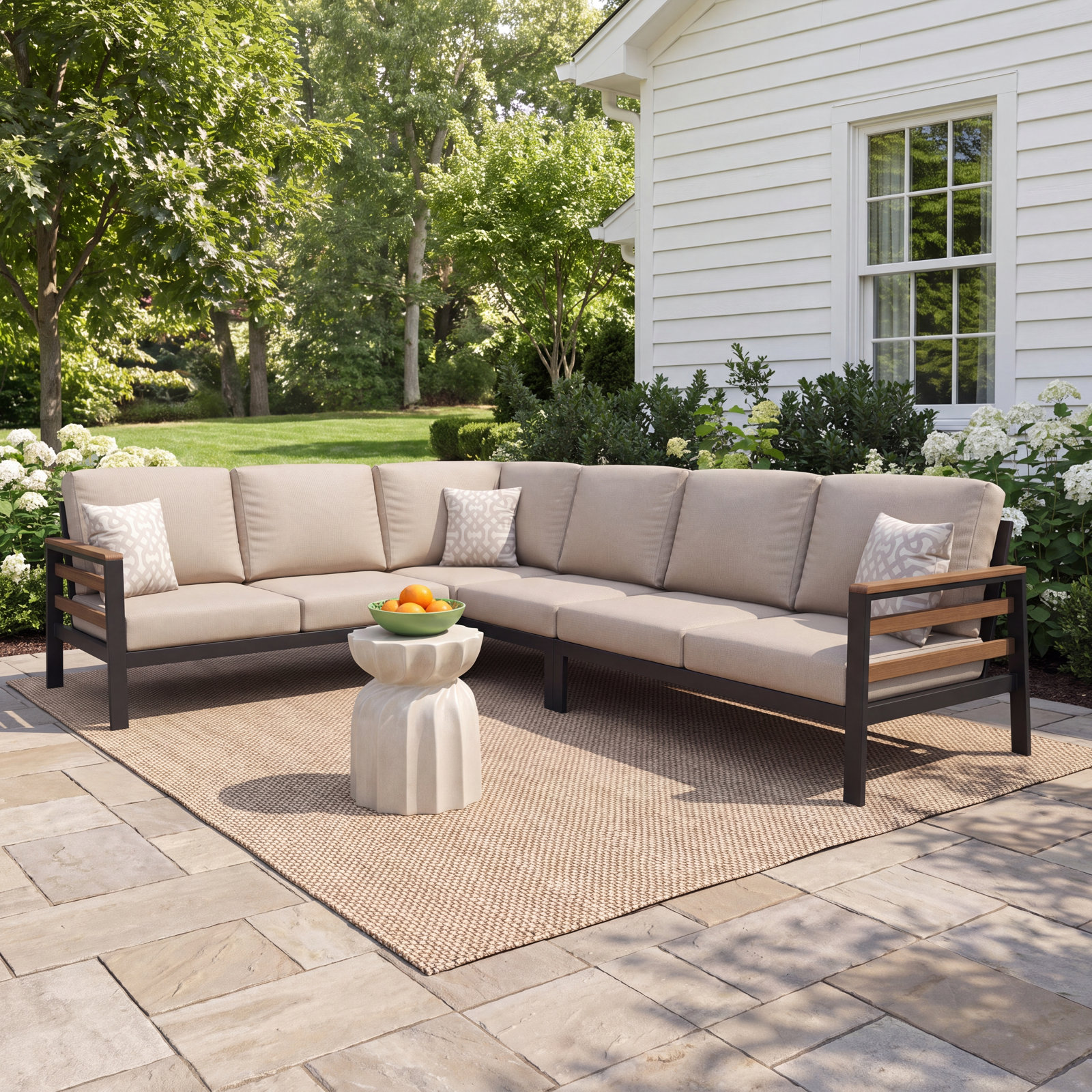 Townsend 88" Sunbrella® Patio Sofa, Cast Silver Sunbrella®