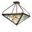 Rustic Lodge Glass Semi Flush Mount