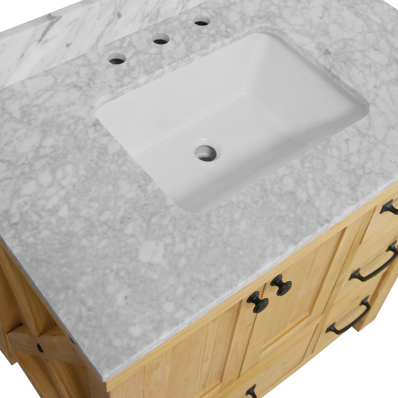 Ensemble de meuble-lavabo simple 36 po Galvan, Bois flottant