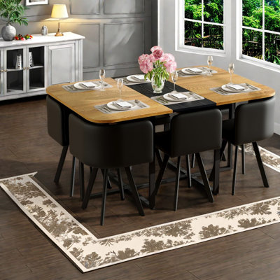Piece Dining Table Sets(must Include Both Table And Chair), Mdf Wood Metal Modern Small Kitchen