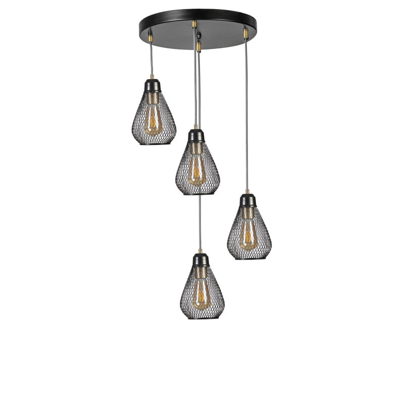 Chandle Chandelier, Gold/Black