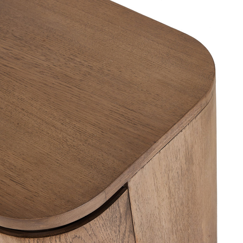 Elle Media Console-Tawny Oak Veneer, Tawny Oak Veneer