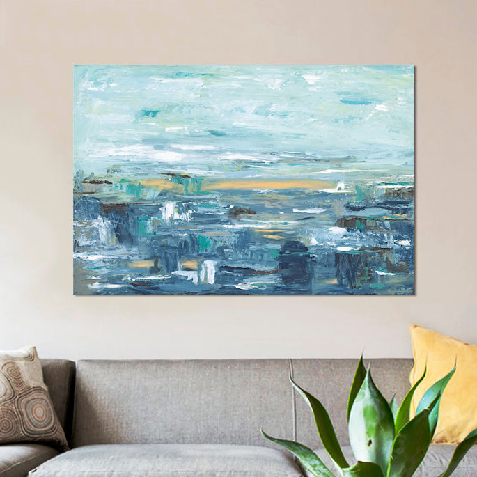 «Be Happy» par Sofia Veysey, impression sur toile tendue, H 12 po x l 18 po x P 1,5 po