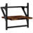 vidaXL Wall Shelf Set with Bars Storage Display Shelf Engineered Wood