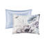 Édredon pour très grand lit - Détails de décoration de chambre en coton bleu 8 pièces