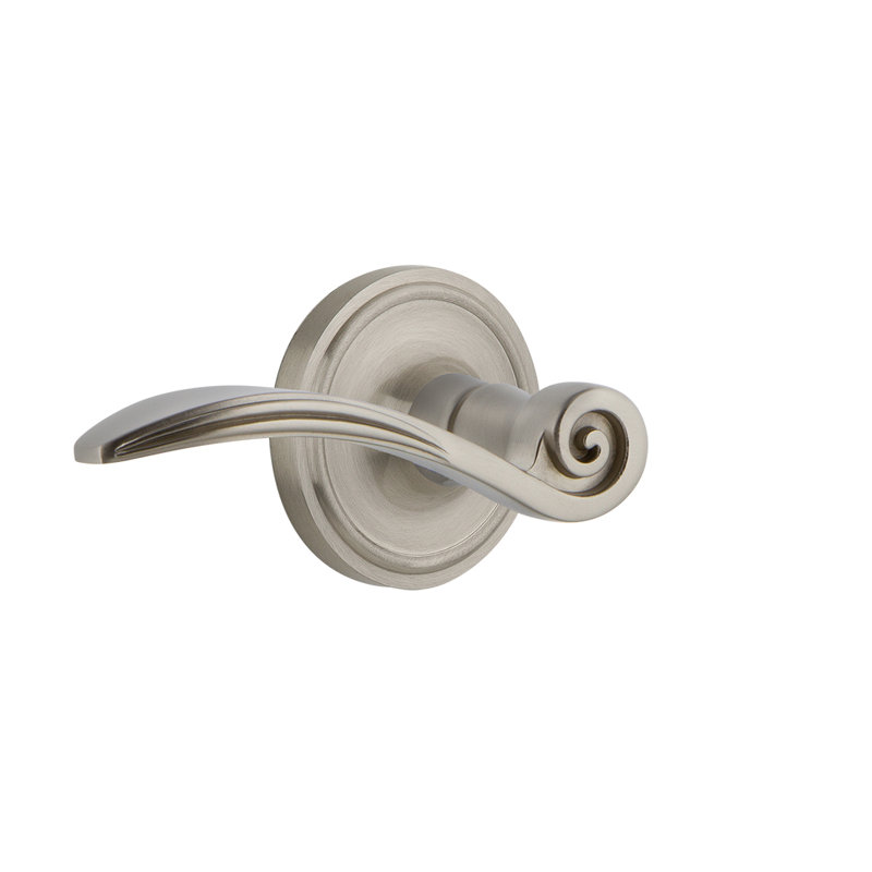 Mannequin simple avec levier de cygne Nostalgic Warehouse Classic Rosette, Droitier, Nickel satiné