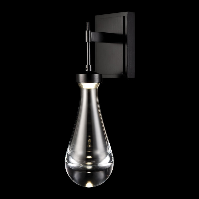 Veridian Steel LED Armed Sconce, Polished Nickel