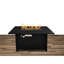 Table de foyer d'extérieur en acier avec couvercle H 24 po x l 54 po