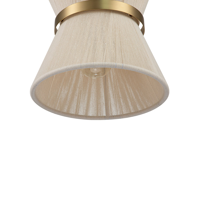 Luminaires suspendus en rotin 2 lumières