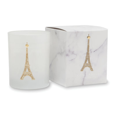 Bougie à pot avec icône j’aime paris