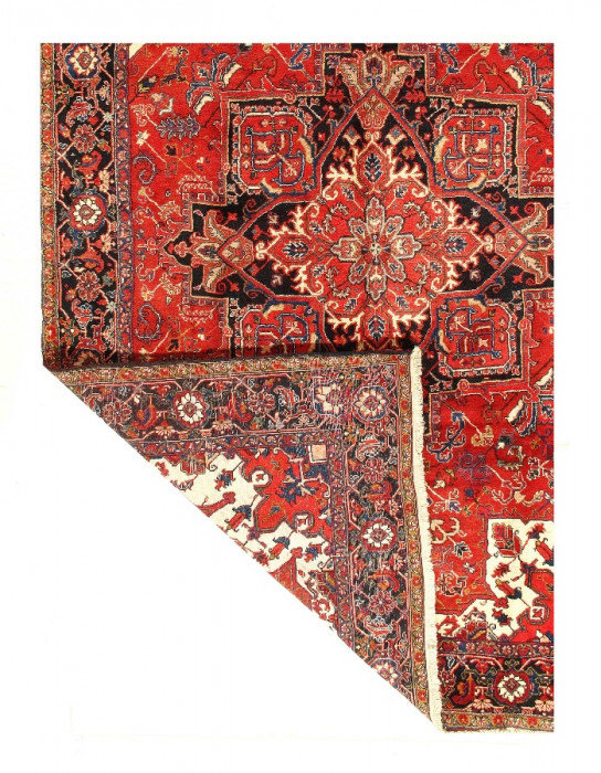 One-of-a-Kind 7'10" x 12' Area Rug in Blue/Begie/Rust