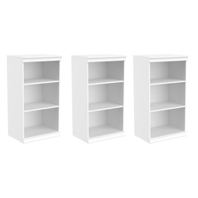Étagère modulaire de rangement l 21,38 po avec 3 tablettes, ensemble de 3