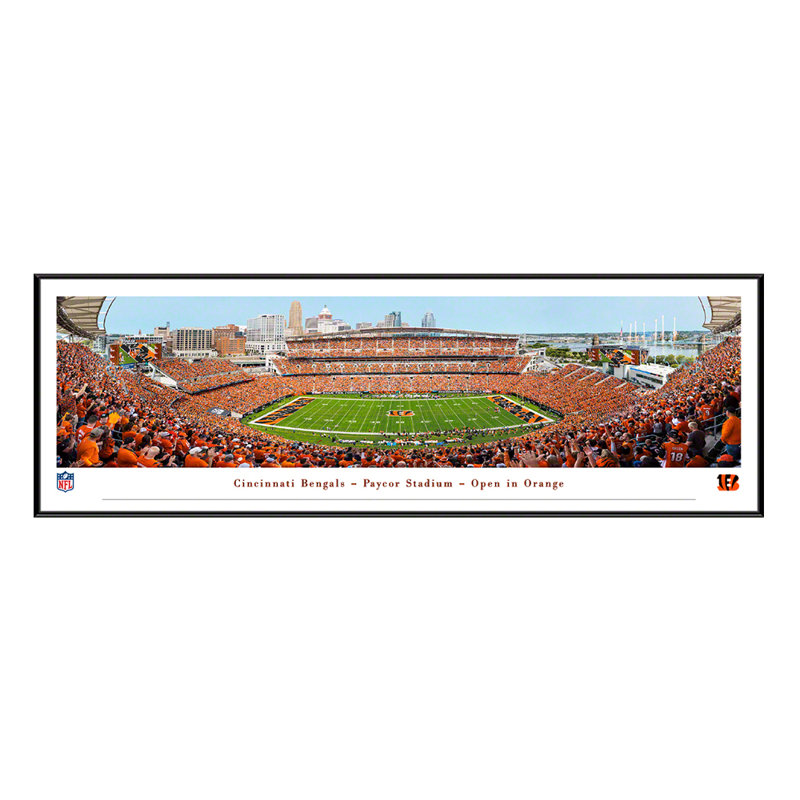 Cincinnati Bengals, Out - Cadre standard, Cadre noir standard, Pas de tapis, H 13,75 po x l 40,75 po x P 0,875 po