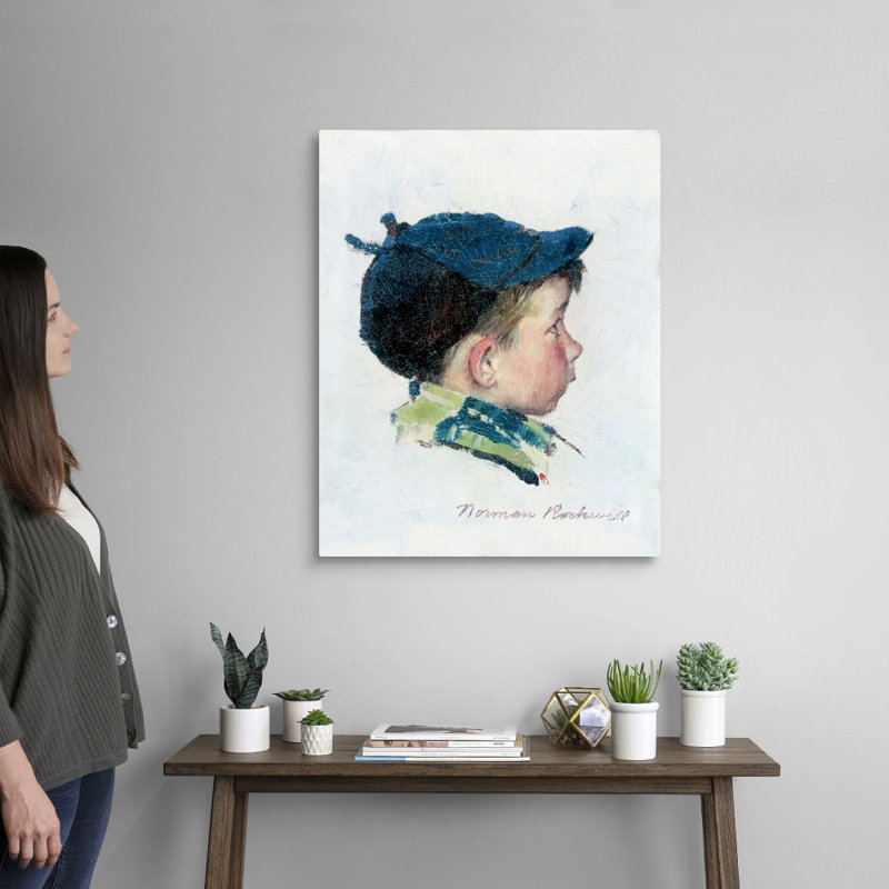 Portrait d'un garçon, art mural sur toile, H 30 po x l 24 po x P 1,25 po, Toile tendue