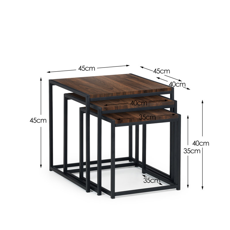 Chew Stoke 3 Piece Nest of Tables, Walnut