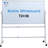 Freestanding Glass Reversible Magnetic Whiteboard-56962327