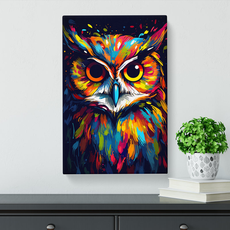 Owl Pop No.2 - Wrapped Canvas, 76cm H x 50cm W x 3cm D