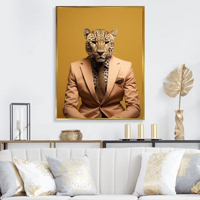 Art mural jaune guépard II
