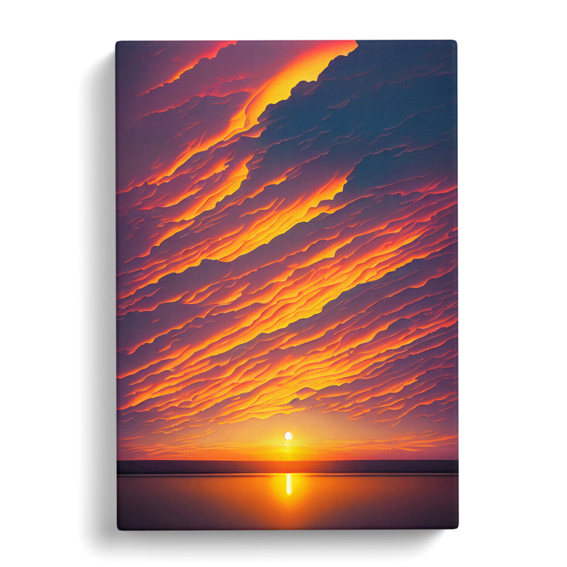 An Astounding Ocean Sunset - Wrapped Canvas, 50cm H x 35cm W x 3cm D