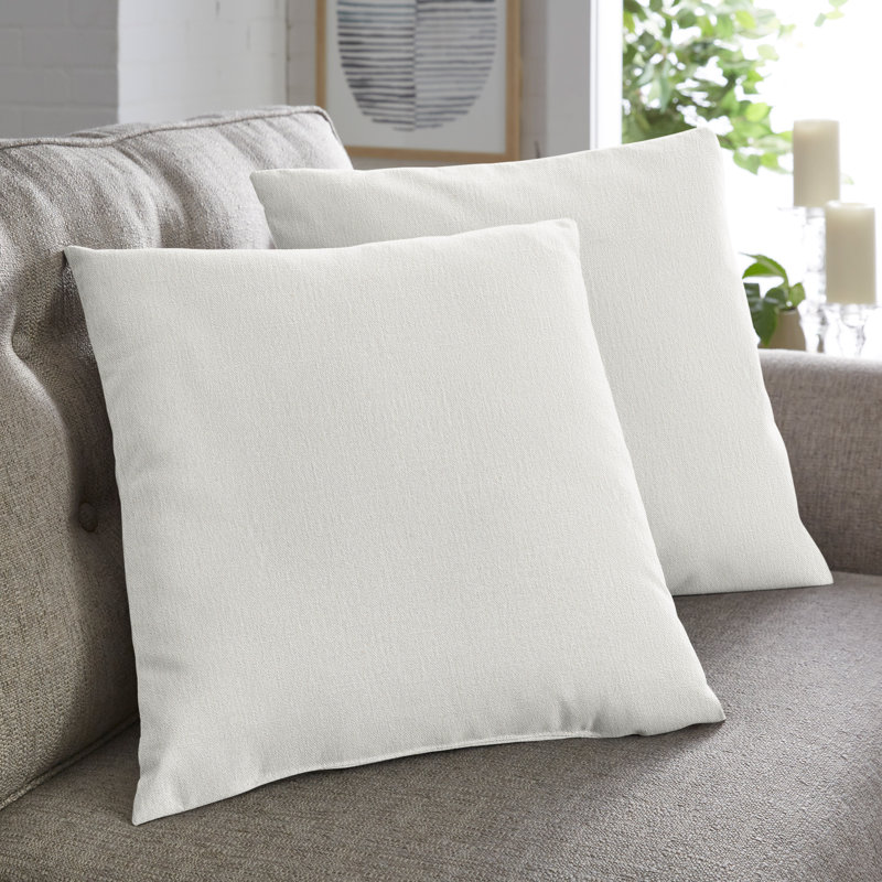  Coussin décoratif intérieur / extérieur en polyester, H 24 po x l 24 po, Rosé, Carré