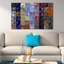 «Mosaic Tile Evening Landscape», reproduction d'impression sur toile-1111958738-1111958751