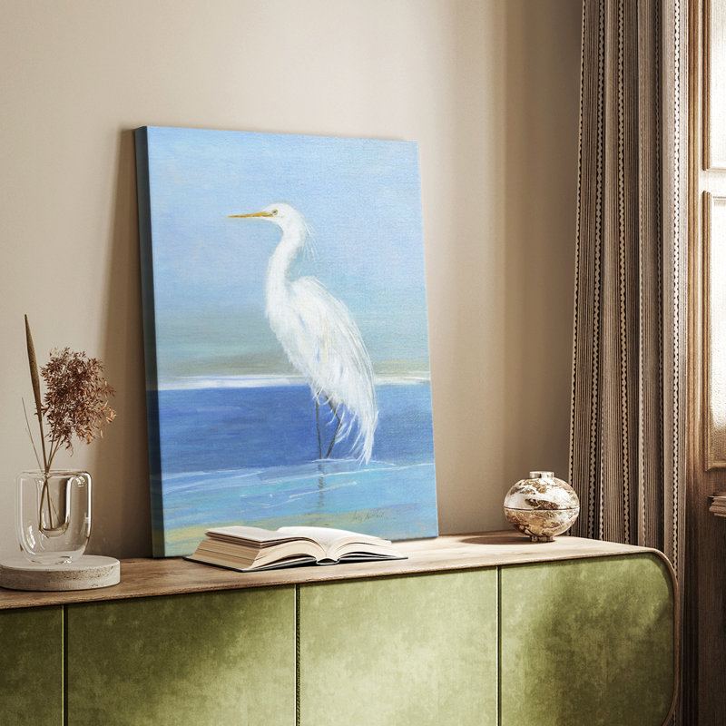 Wading Egret II -Custom Wrapped Gallery Cavas