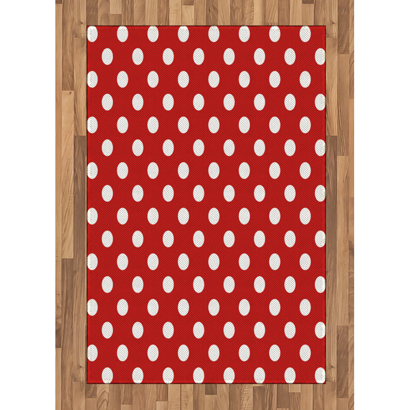 Byromville Polka Dots Hand Woven Area Rug, Rectangle 120 x 180cm