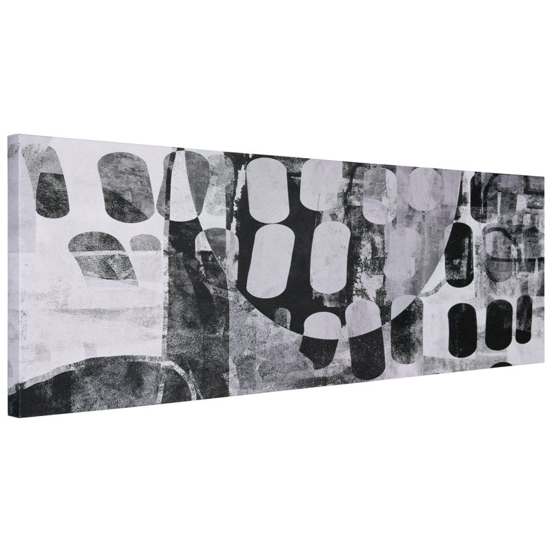 Monochrome Black and White Abstract Canvas Wall Art