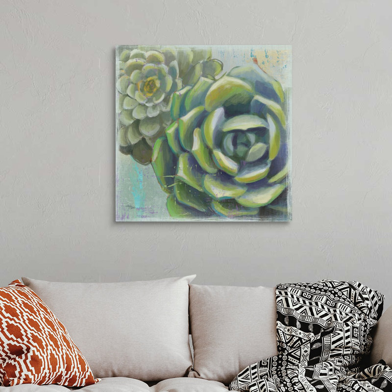 Succulents II, art mural sur toile, Toile tendue, H 30 po x l 30 po x P 1,25 po