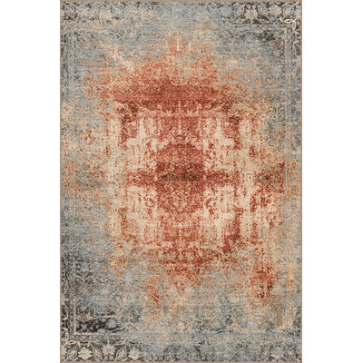 Tapis orange délavé à motif orange traditionnel à motif frangé