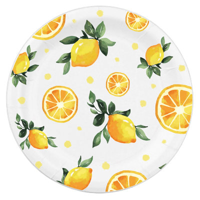 Ensemble de fournitures de fêtes à gouttes de citron pour 10 invités