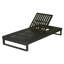 Chaise longue noire en bois d'acacia