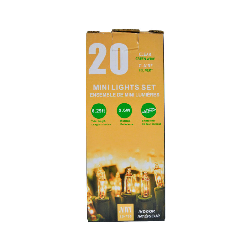 20 guirlandes de lumières, L 6,29 pi, 20