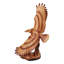 Figurine aigle en faux bois avec ailes déployées American Eagle