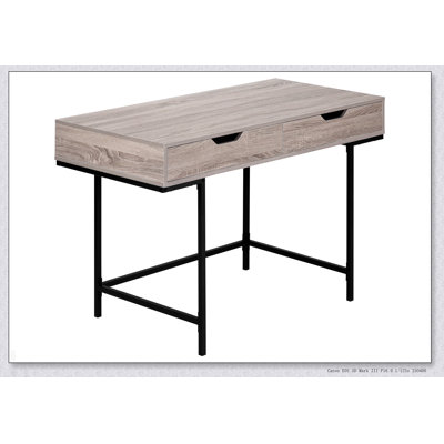 Bureau d'ordinateur contemporain avec tiroirs de rangement spacieux, parfait pour les espaces de travail modernes et les ordinateurs portables.