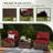 Naveena 2-Person 3-Piece Wicker Seating Group with Glass Top Table-1549841140