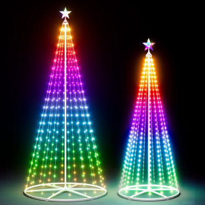 Led Christmas Light Cone Tree With Star Topper
