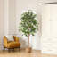 Adcock 70" Artificial Ficus Tree in Pot with Realistic Leaves and Natural Trunk-892133475