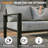 77" Wide L-Shaped Outdoor Patio Sectional Sofa With Cushions-2044750598-2023281260