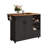 Rolling Kitchen Island Cart with Foldable Tabletop Storage Cabinet Mobile Kitchen Cart with Spice Rack and Towel Holder-1019015782