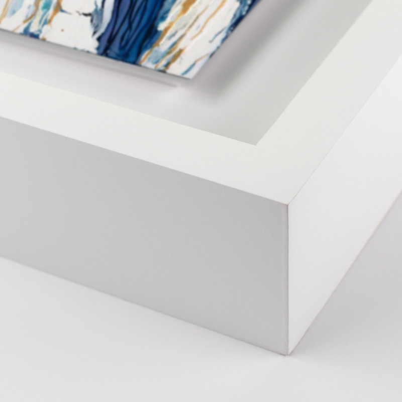 Vertical Stripes Print by Kim Whiteside, White, 47" H x 60" W x 2.5" D