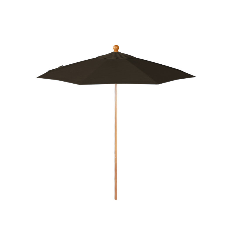 Parasol en bois de teck 7,5 pi, 96" H x 85" W x 85" D, Moka