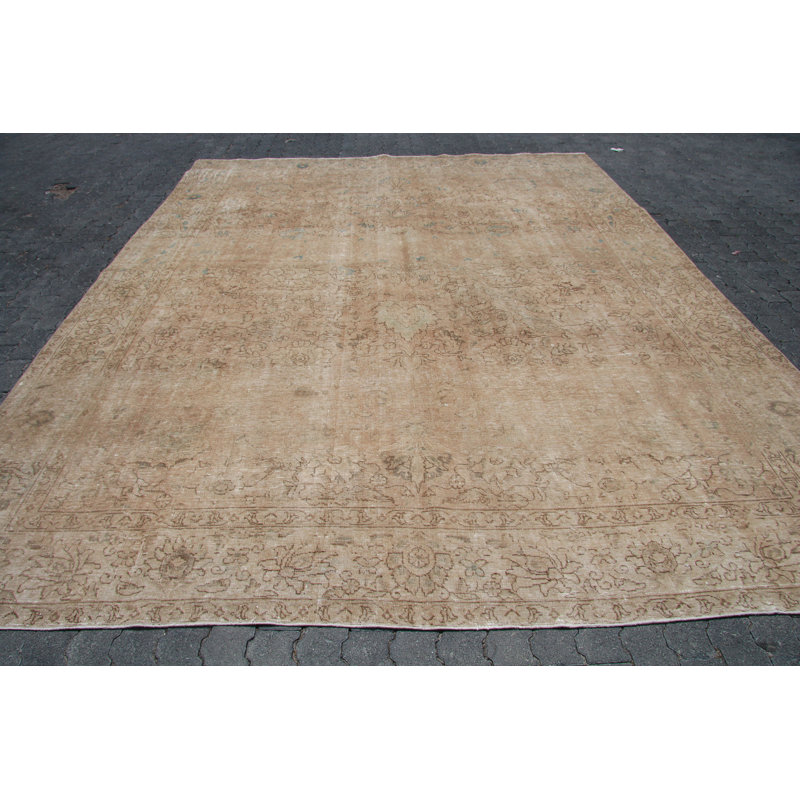 Grand tapis turc rétro au design complexe - Tapis traditionnel fabriqué à la main pour la décoration intérieure