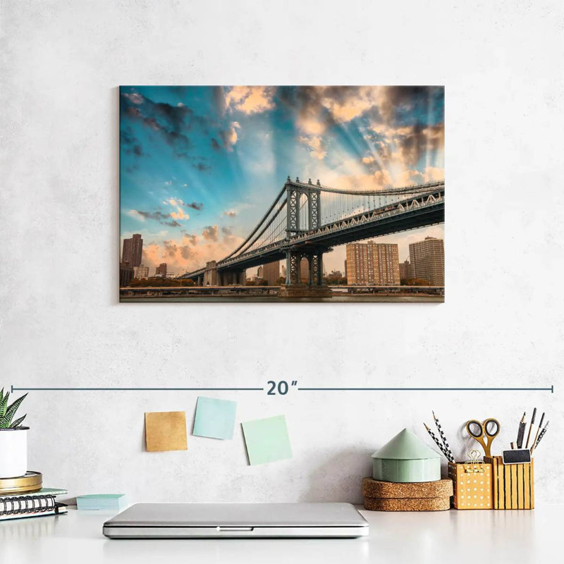 Nicci Dramatic Manhattan Bridge, 8" H x 12" W