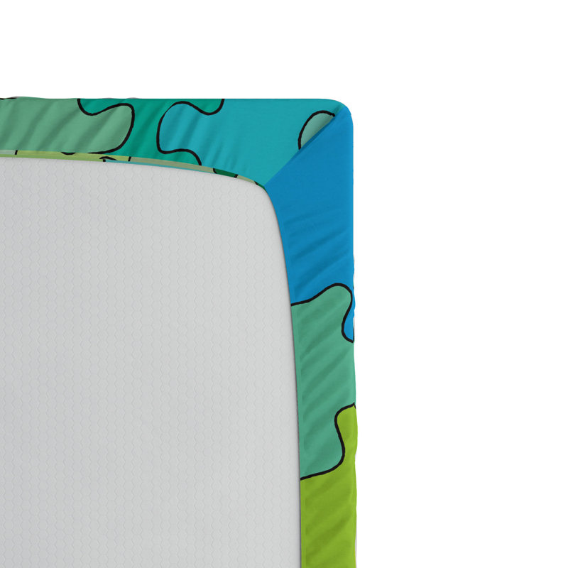 Microfiber Abstract Fitted Sheet, Twin XL Fitted Sheet