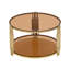 Table basse en verre avec tablette