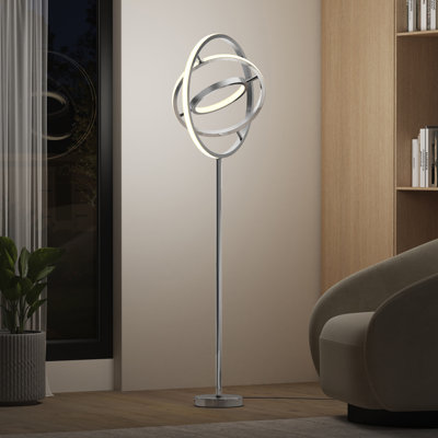 Pivot Modern Floor Lamp, Chrome