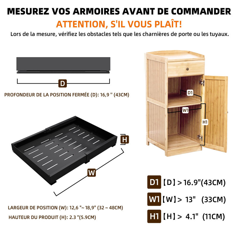 Rowana Adjustable Pull Out Drawer